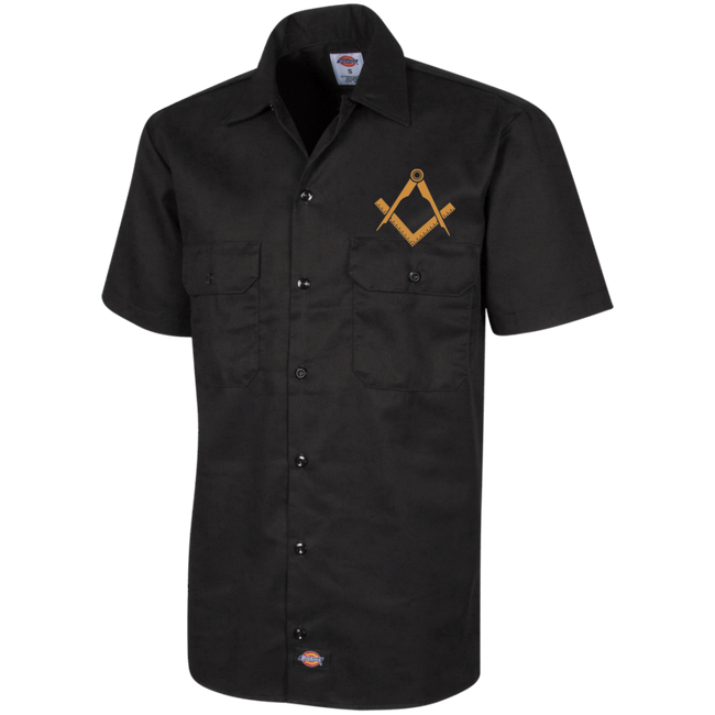 Classic Square & Compass Logo Work Shirt