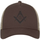 Square & Compass Black Logo Hat
