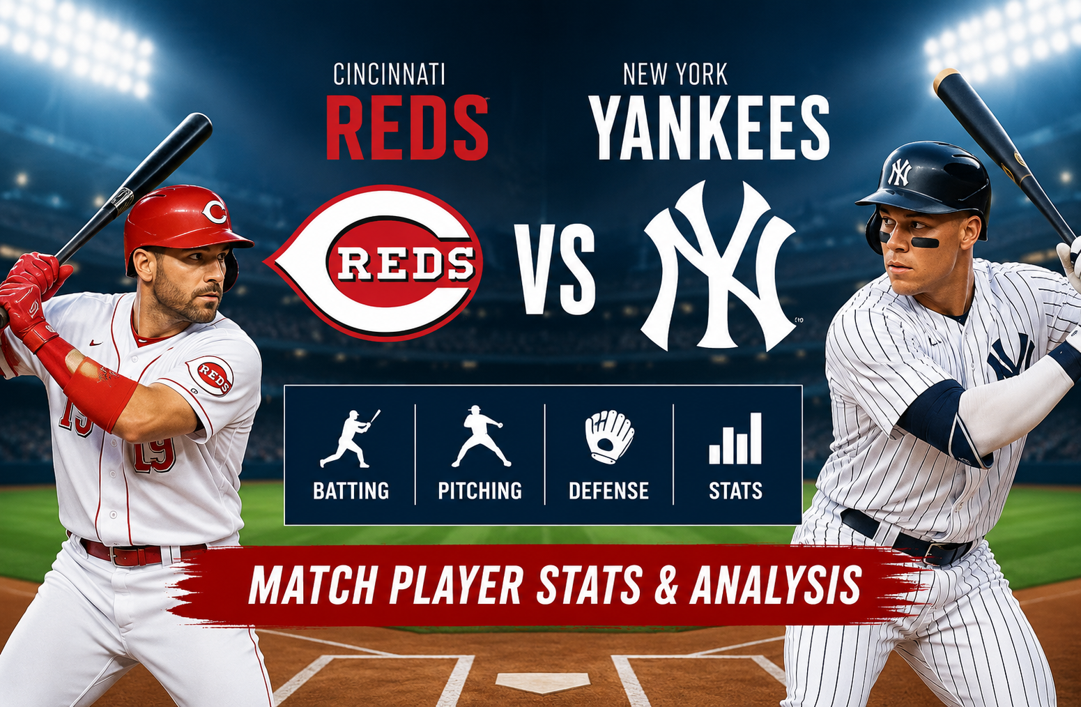 Cincinnati Reds vs New York Yankees Match Player Stats