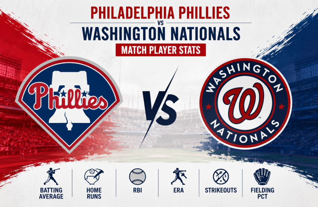 Philadelphia Phillies vs Washington Nationals Match Player Stats