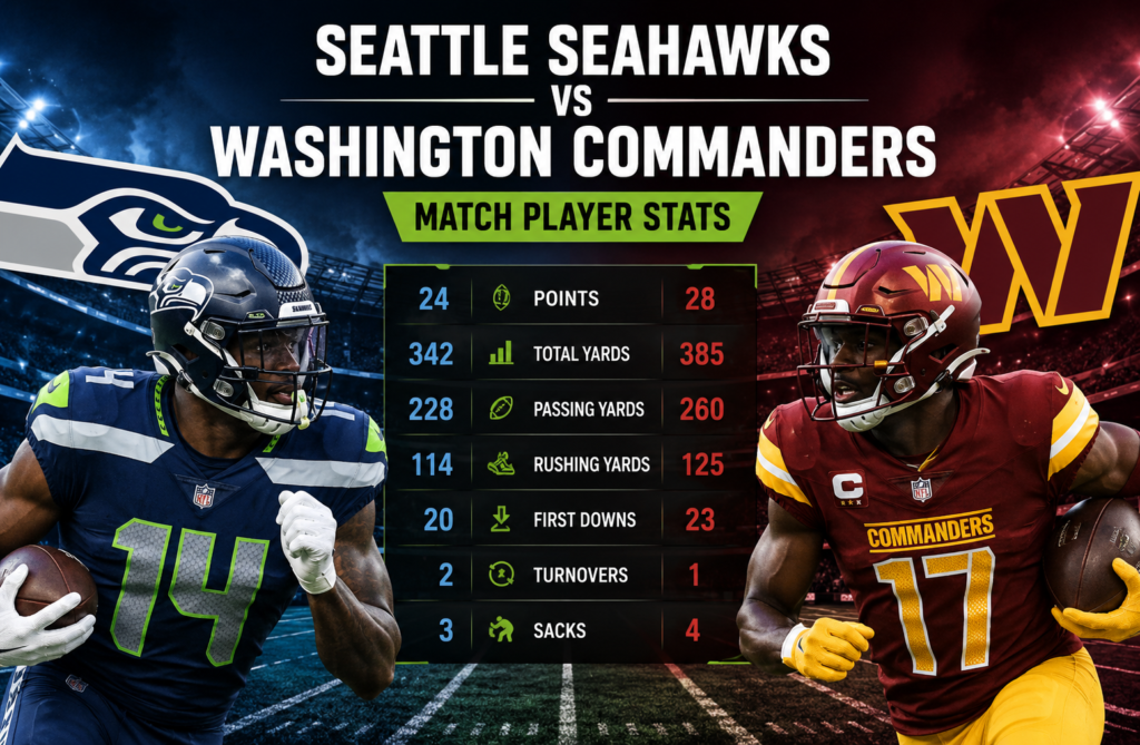 Seattle Seahawks vs Washington Commanders Match Player Stats
