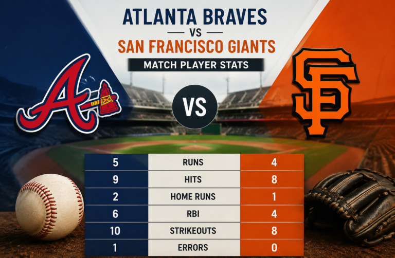 Atlanta Braves vs San Francisco Giants Match Player Stats