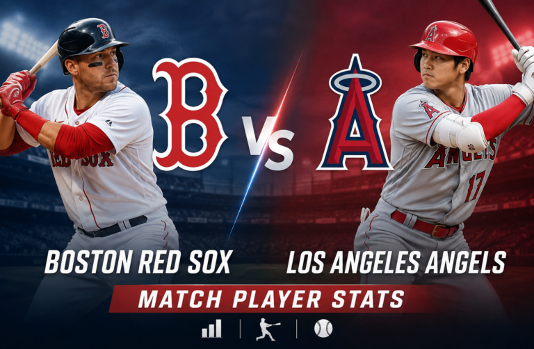 Boston Red Sox vs Los Angeles Angels Match Player Stats