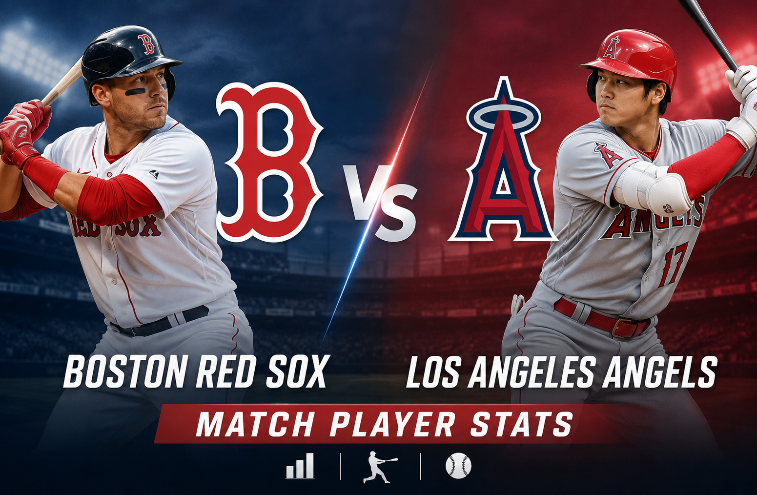 Boston Red Sox vs Los Angeles Angels Match Player Stats