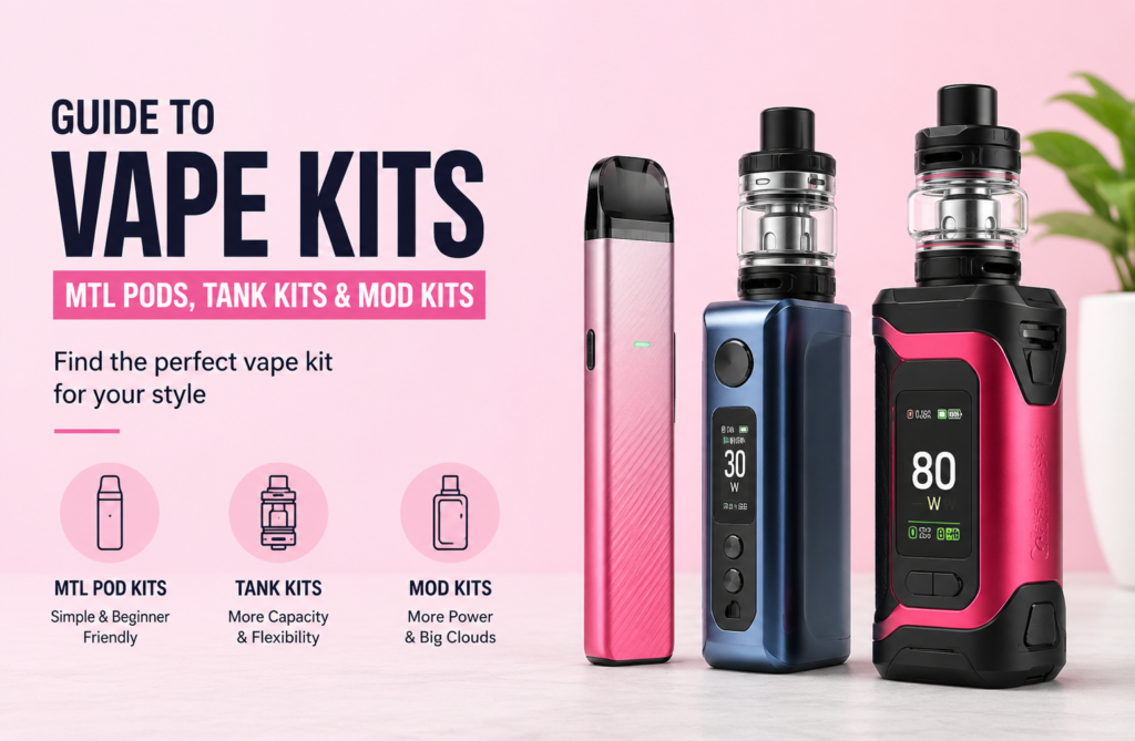 Vape Kits at PinkVape: MTL Pods, Tank Kits and Mod Kits Explained (2026)