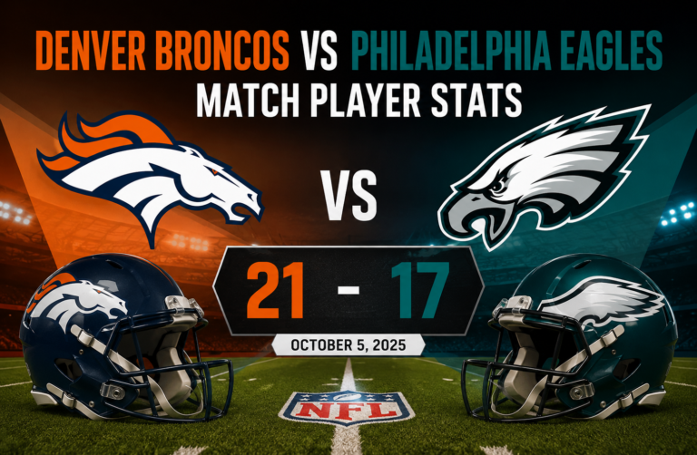 Denver Broncos vs Eagles Match Player Stats