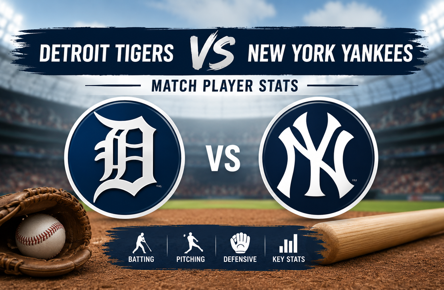 Detroit Tigers vs New York Yankees Match Player Stats