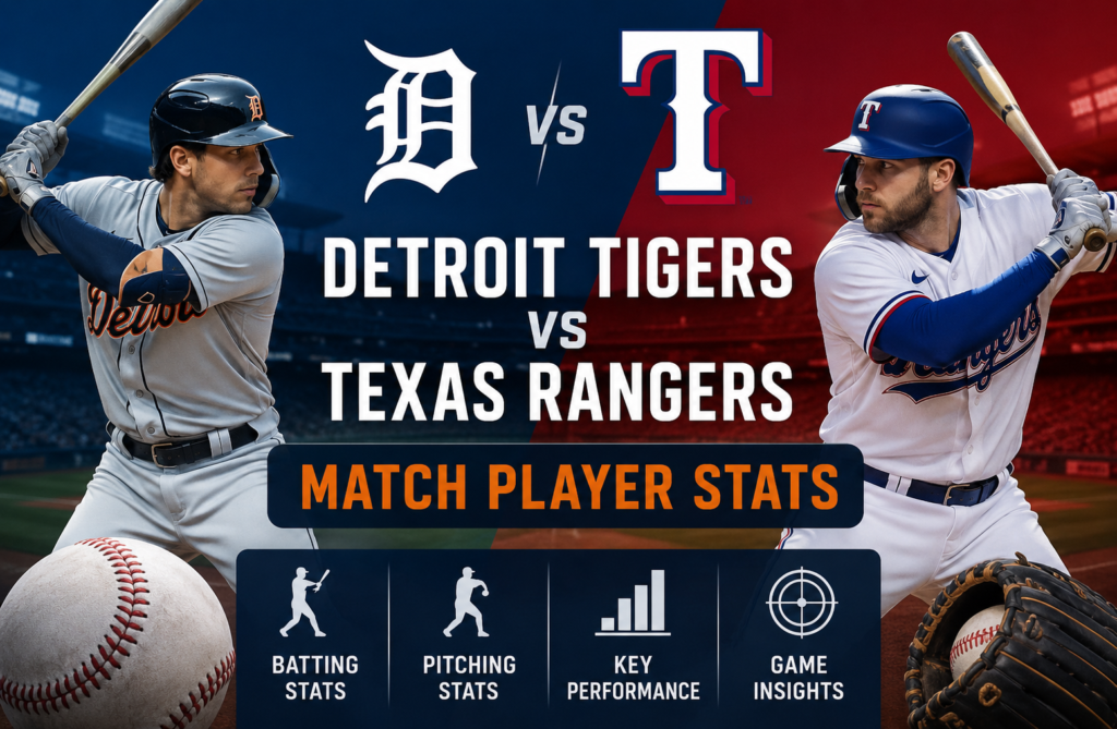 Detroit Tigers vs Texas Rangers Match Player Stats