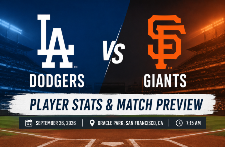 Dodgers vs Giants Match Player Stats