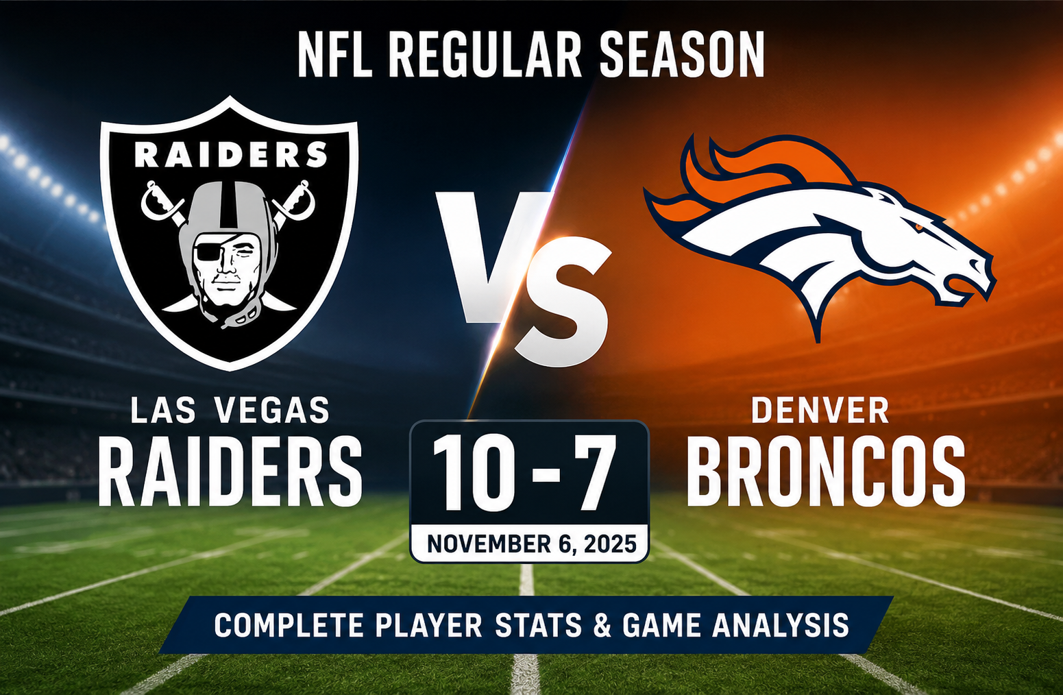 Las Vegas Raiders vs Denver Broncos Match Player Stats