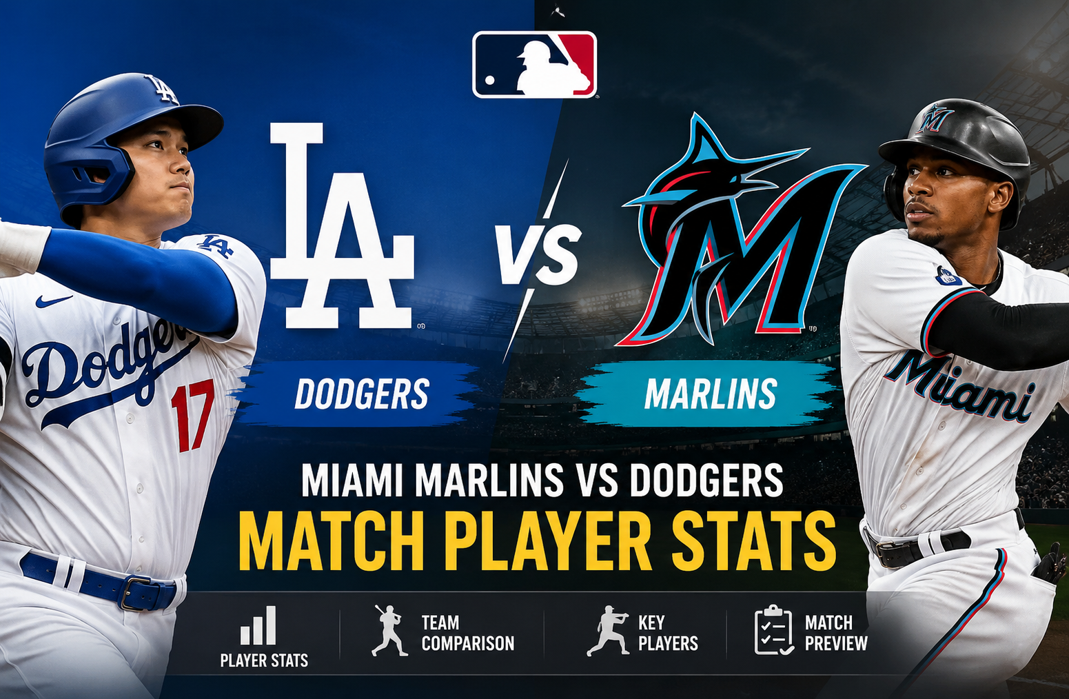 Miami Marlins vs Dodgers Match Player Stats