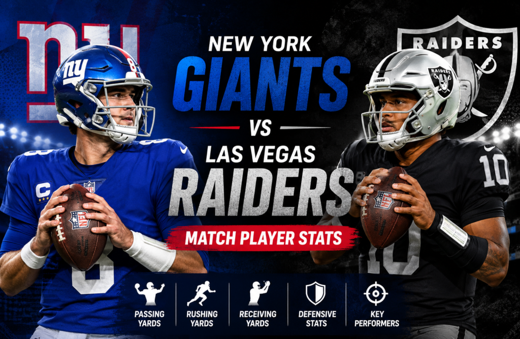 New York Giants vs Las Vegas Raiders Match Player Stats
