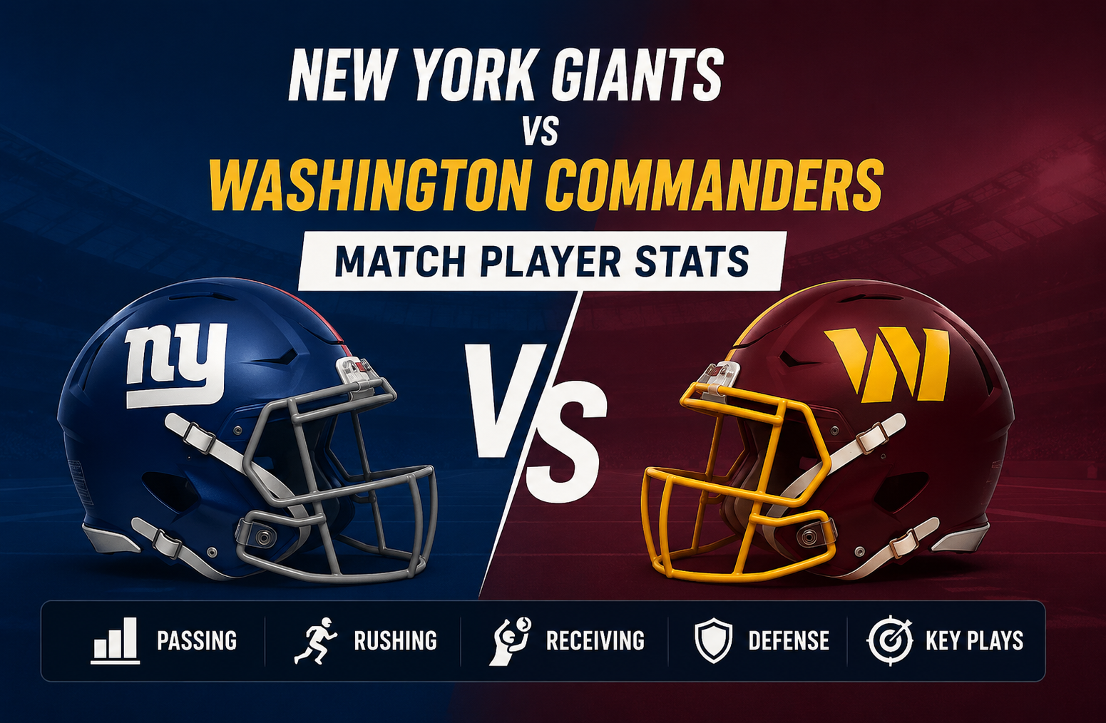 New York Giants vs Washington Commanders Player Stats