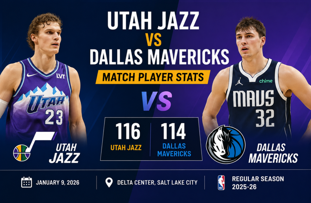 Utah Jazz vs Dallas Mavericks Match Player Stats Breakdown