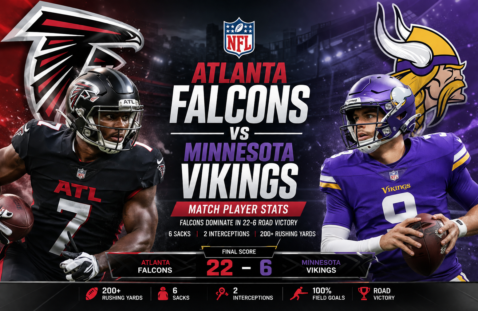 atlanta falcons vs minnesota vikings match player stats
