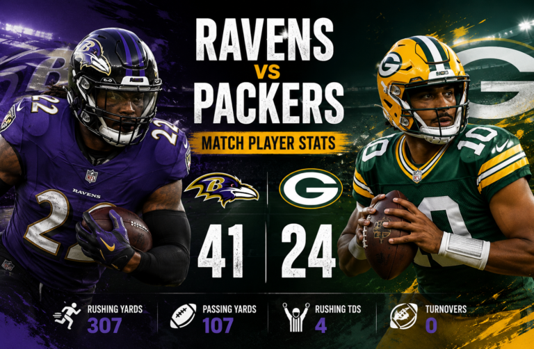 Baltimore Ravens vs Green Bay Packers Match Player Stats