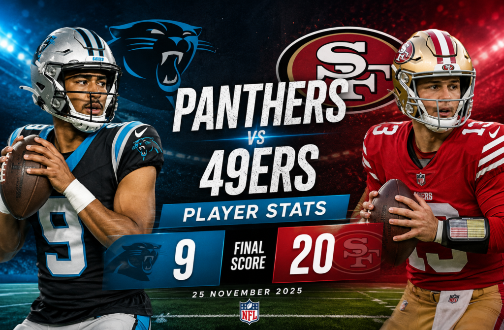 Carolina Panthers vs 49ers Match Player Stats