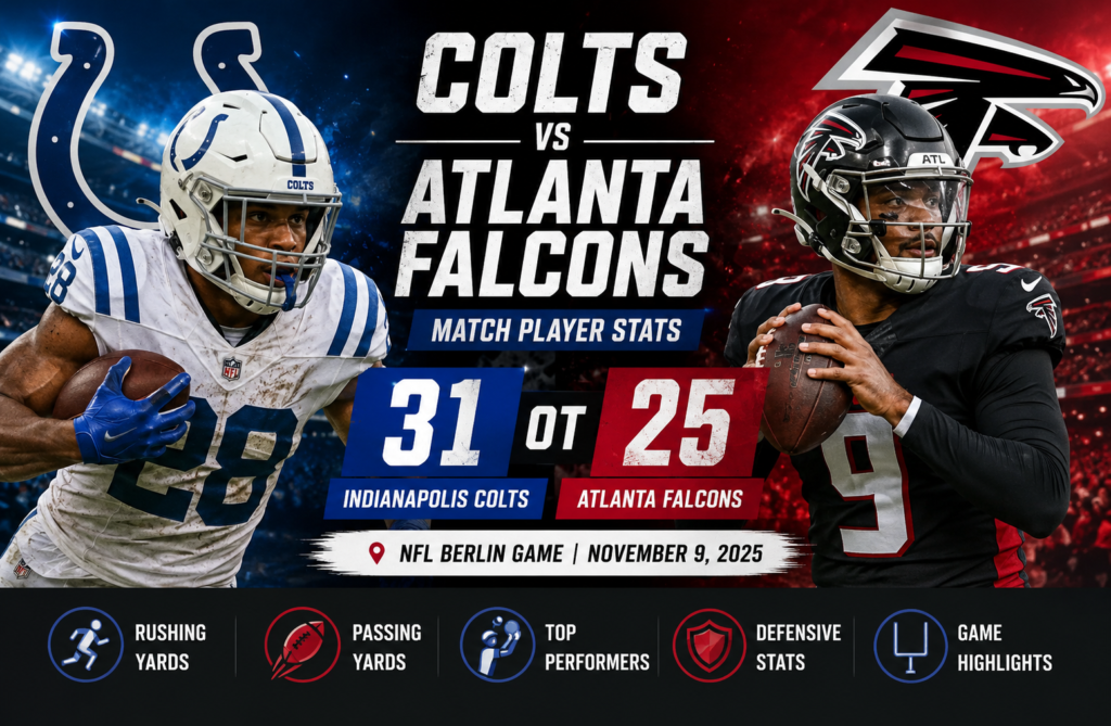 Colts vs Atlanta Falcons Match Player Stats