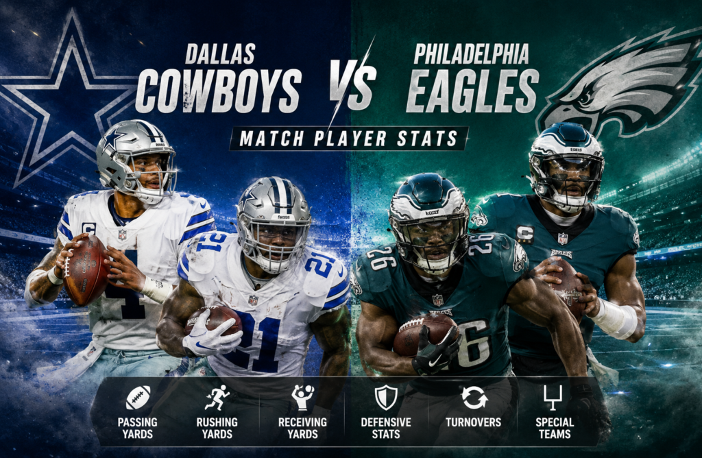 Dallas Cowboys vs Philadelphia Eagles Match Player Stats