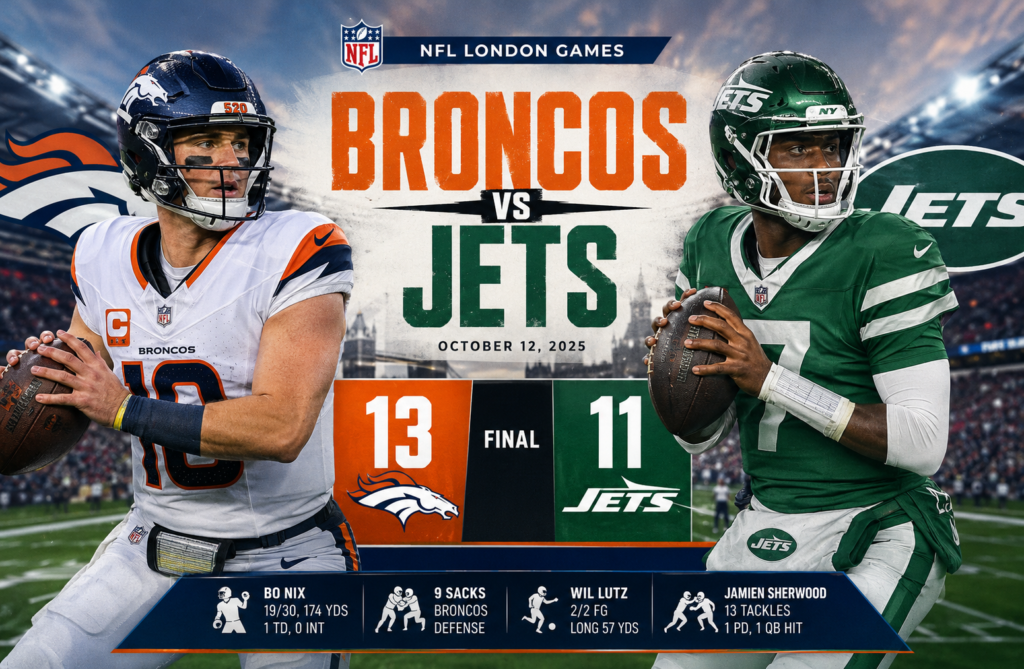 Denver Broncos vs New York Jets Match Player Stats