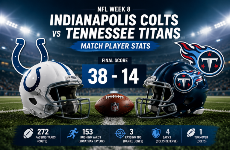 indianapolis colts vs tennessee titans match player stats