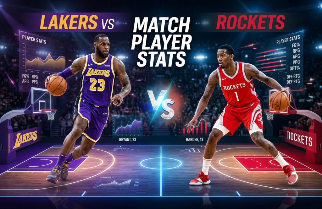 lakers vs houston rockets match player stats