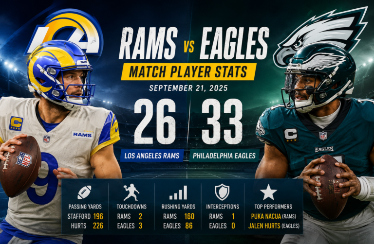 Los Angeles Rams vs Philadelphia Eagles Match Player Stats