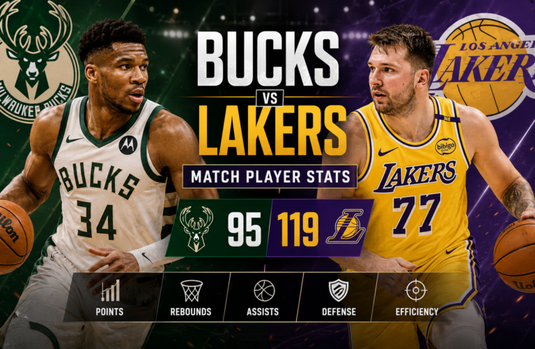 Milwaukee Bucks vs Lakers Match Player Stats