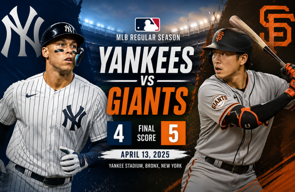 New York Yankees vs San Francisco Giants Match Player Stats