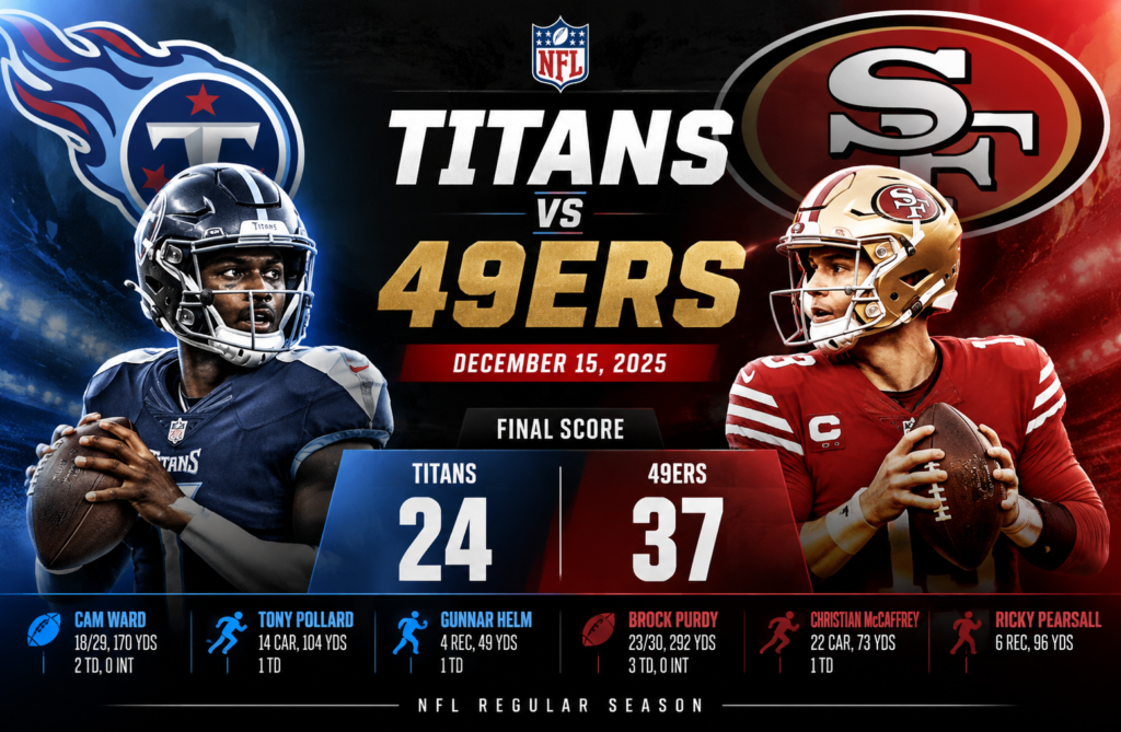 tennessee titans vs 49ers match player stats