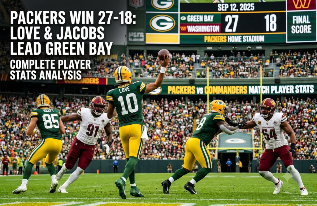 washington commanders vs green bay packers match player stats