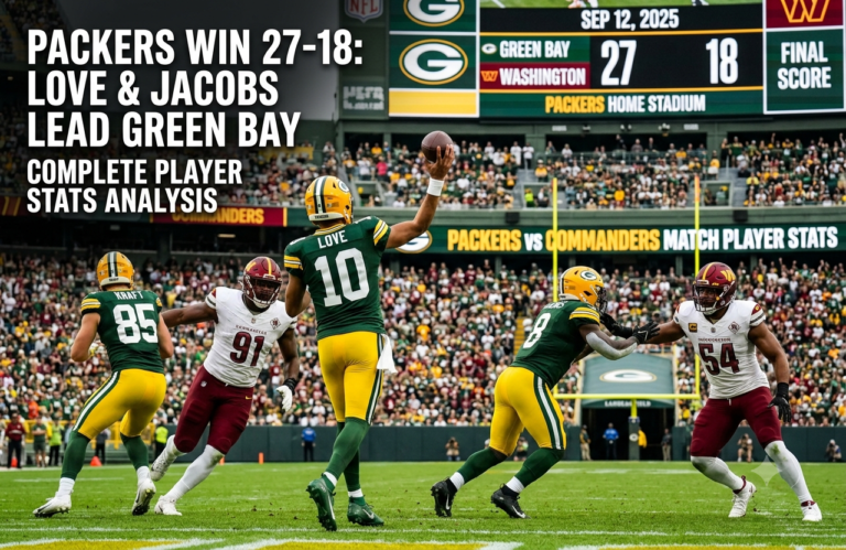 washington commanders vs green bay packers match player stats