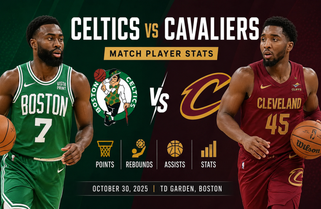 Celtics vs Cleveland Cavaliers Match Player Stats