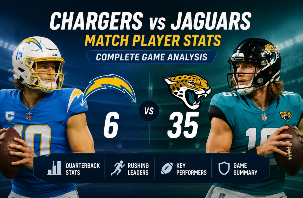 Chargers vs Jacksonville Jaguars Match Player Stats: Complete Game Analysis