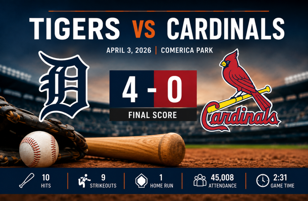 Detroit Tigers vs St Louis Cardinals Match Player Stats