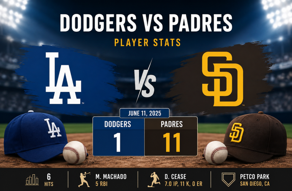 Dodgers vs Padres Match Player Stats: June 11, 2025