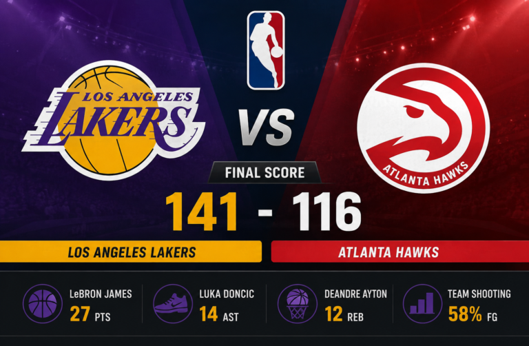 Lakers vs Atlanta Hawks Match Player Stats