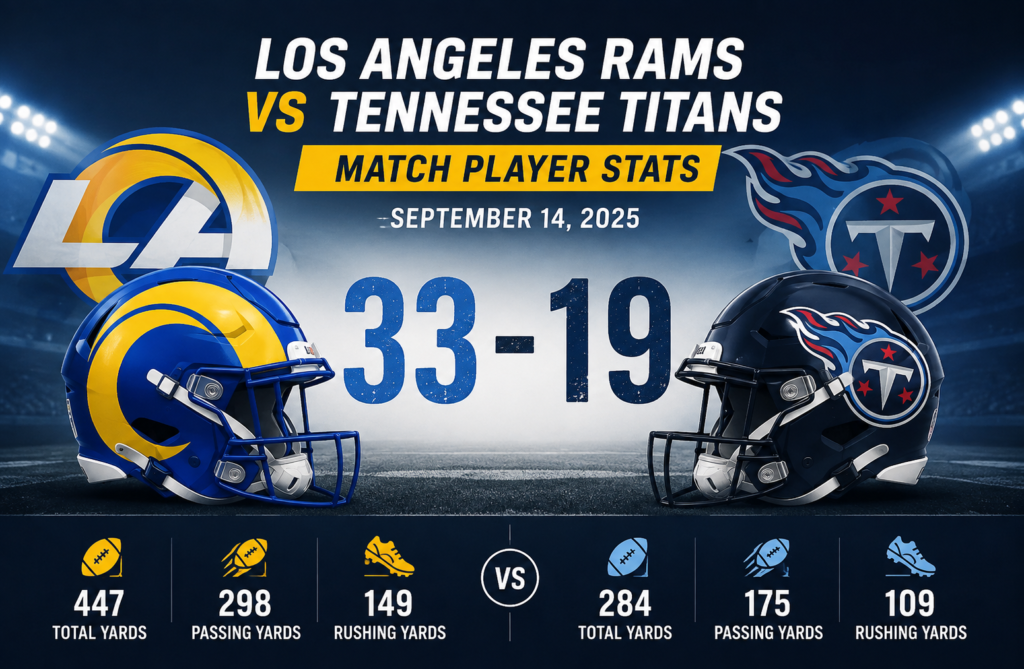 Los Angeles Rams vs Tennessee Titans Match Player Stats: Complete Game Analysis