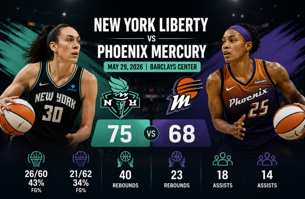 New York Liberty vs Phoenix Mercury Player Stats