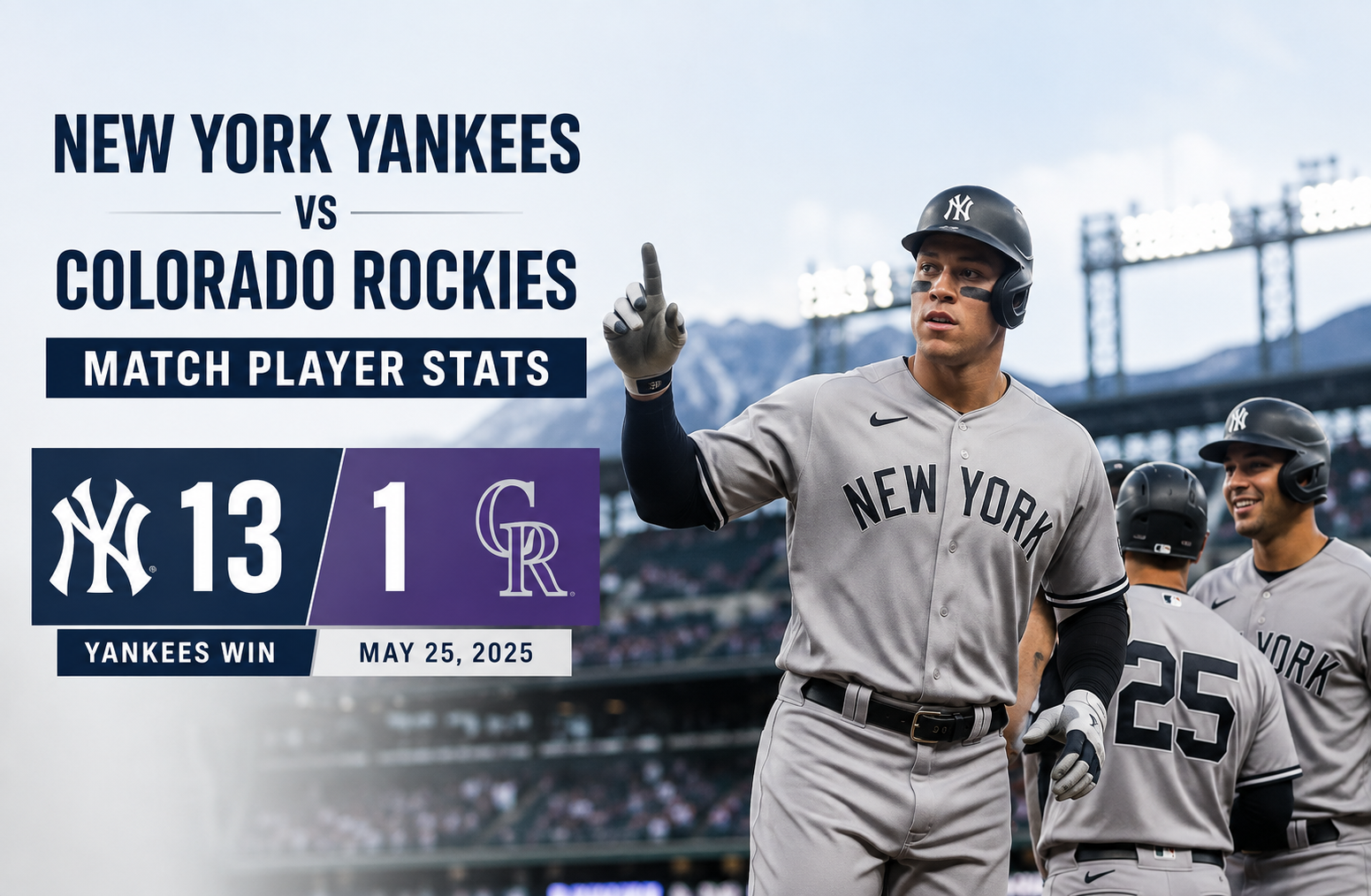 New York Yankees vs Colorado Rockies Match Player Stats