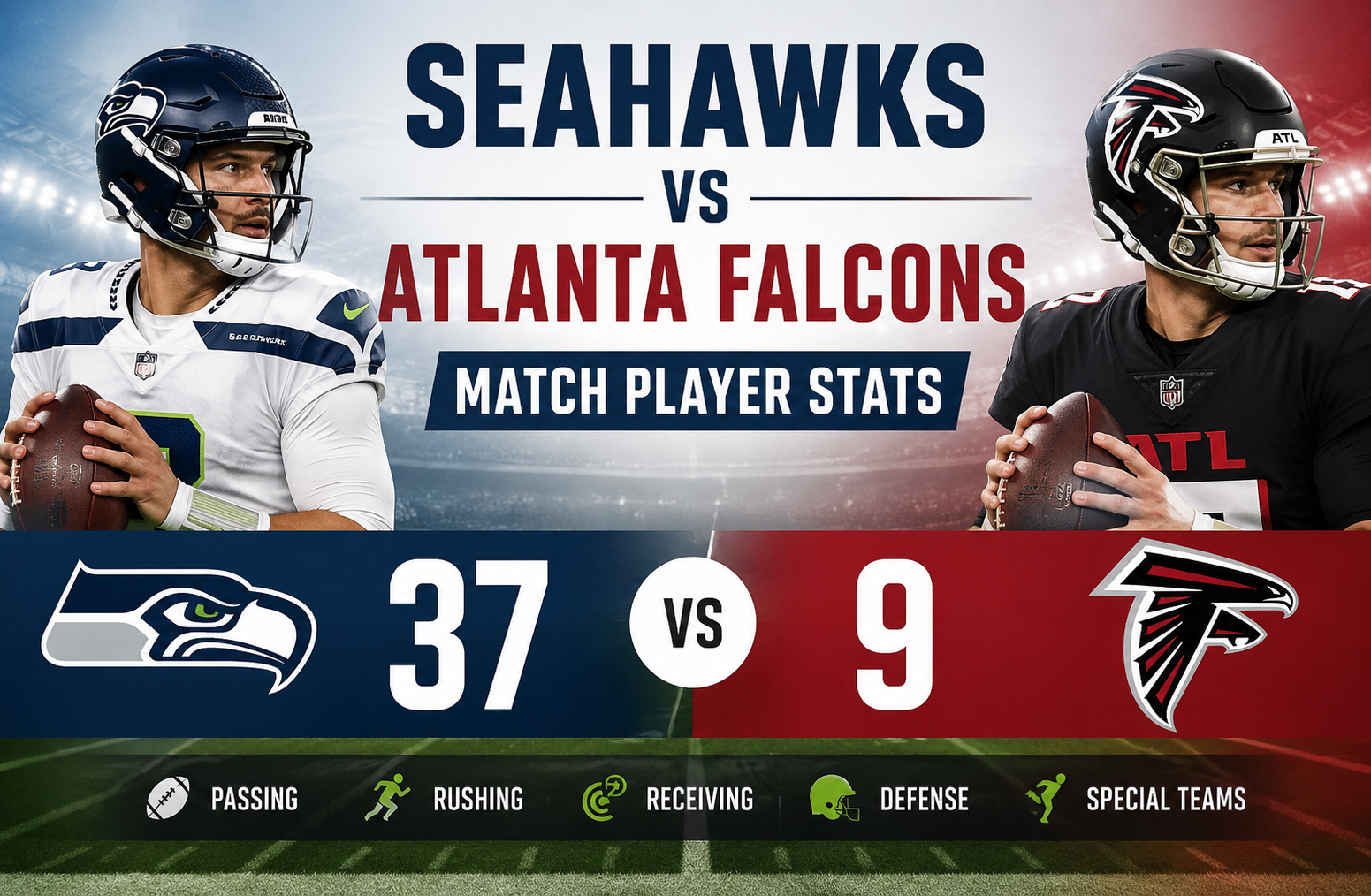 Seahawks vs Atlanta Falcons Match Player Stats