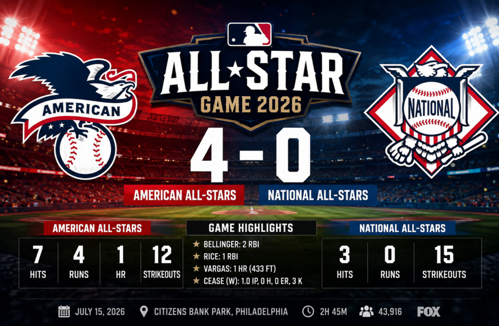 al all-stars vs nl all-stars match player stats