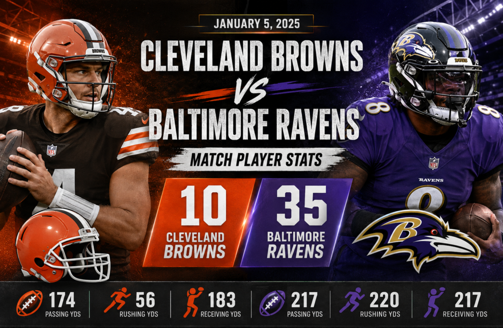 cleveland browns vs baltimore ravens match player stats