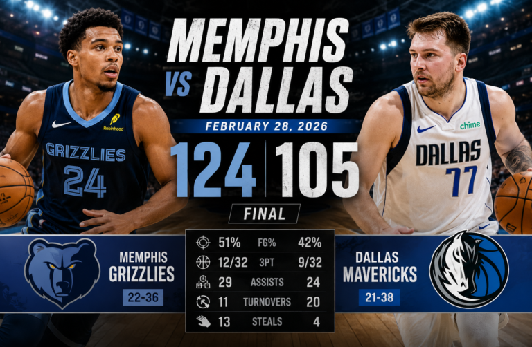 dallas mavericks vs memphis grizzlies match player stats
