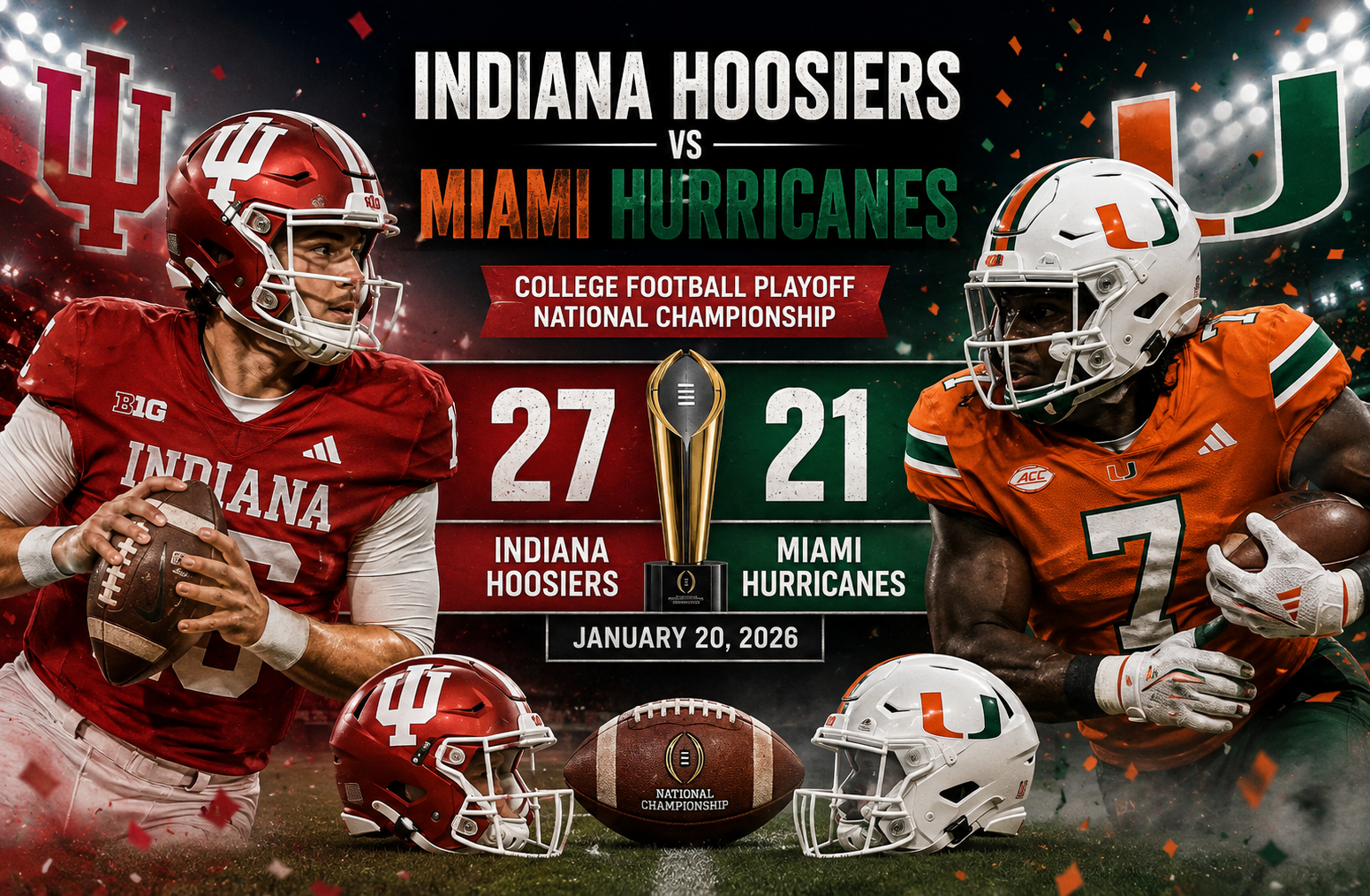 indiana hoosiers football vs miami hurricanes football match player stats