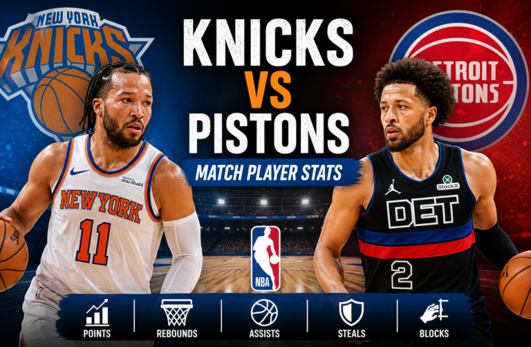 knicks vs detroit pistons match player stats