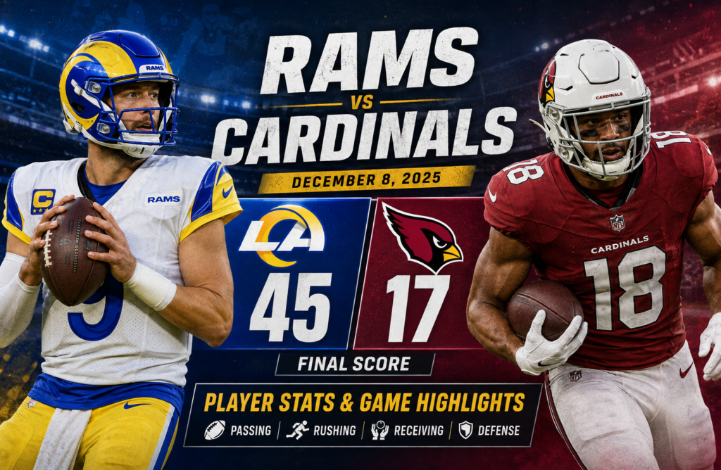 los angeles rams vs arizona cardinals match player stats