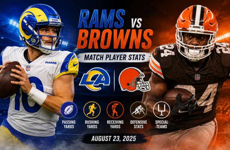 los angeles rams vs cleveland browns match player stats