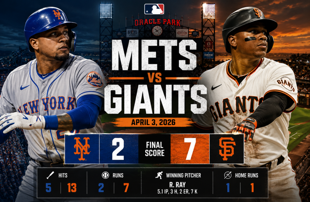 Mets vs San Francisco Giants Match Player Stats