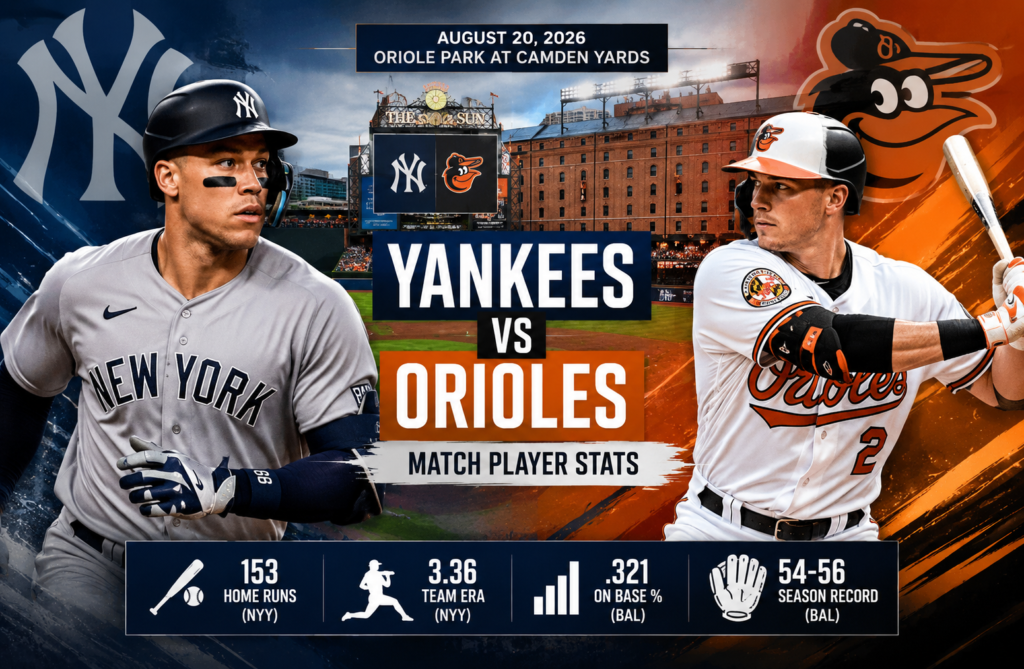 new york yankees vs baltimore orioles match player stats